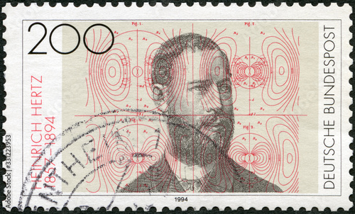 GERMANY - 1994: shows Heinrich Hertz (1857-1894), physicist, 1994