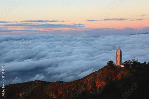 Cloud cover over the city of Caracas