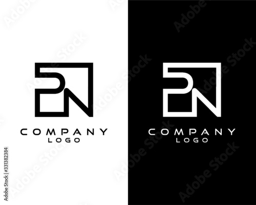 PN, NP Letters Logo Design. Simple and Creative Letter Concept Illustration vector