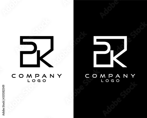 PK, KP Letters Logo Design. Simple and Creative Letter Concept Illustration vector