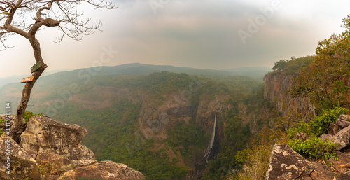 The Famous Waterfall in Orissa , Joranda waterfall from a height of 181 mtrs touches the ground on the gorge perpendicularly.