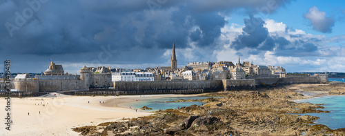 French Brittany, panoramic view of Saint Malo