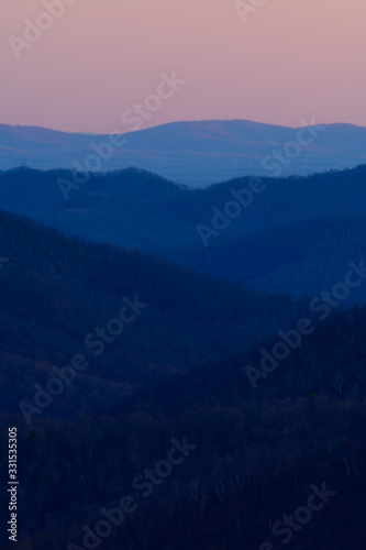 Late Afternoon Color at the End of a Late Winter Day in the Blue Ridge Mountains