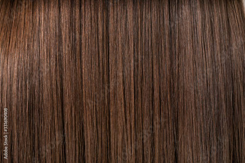 Healthy straight female hair, closeup