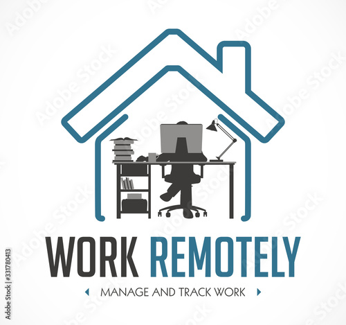 Work Remotely concept - stay at home and work - jobs for freelancers 