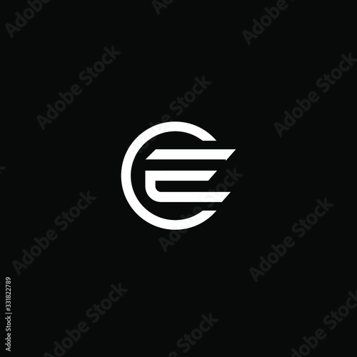 letter CE / initial CE logo design icon vector template