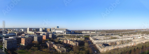 Aerial panorama view on Amsterdam Zuid Oost