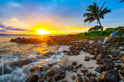 Beautiful sunset in Maui