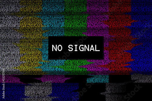 No signal TV test pattern background