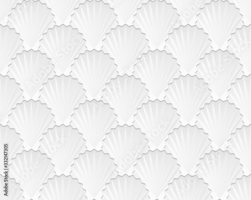 background with seashell shapes, seamless pattern