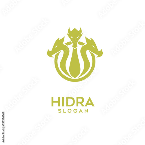 hydra gold black icon design vector illustration