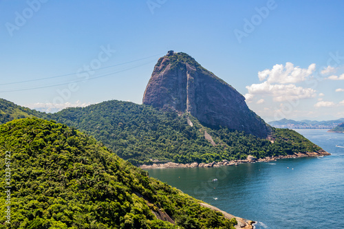 sugarloaf mountain seen from a different angle in Rio de Janeiro.