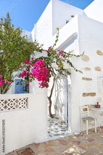 traditional white houses at Ano Koufonisi island Cyclades Greece 