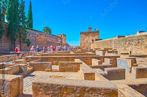 Visit Alcazaba fortress of Alhambra, Granada, Spain