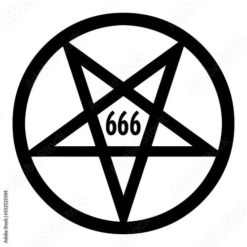 666 Satanic Pentagram Clipart