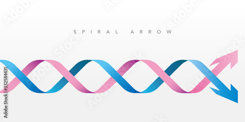 Spiral arrow vector illustration