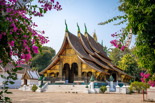 Wat Xieng Thong temple with blue sky, Luang Prabang, Laos