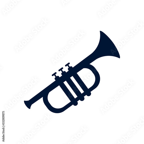 Isolated trumpet silhouette style icon vector design