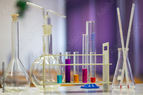 School chemical lab prepared for lessons