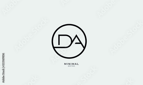 Alphabet letter icon logo DA