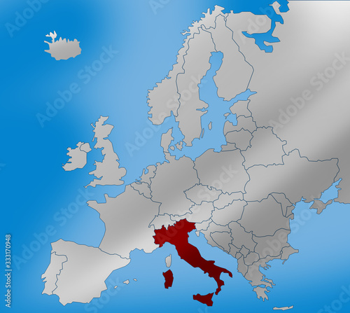 Włochy mapa europa