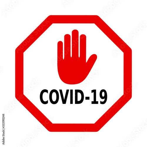 znak stop covid-19