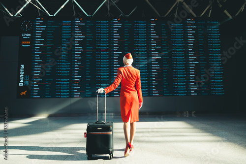 stewardess in airport