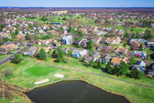 Aerial of Golf Course in Monroe New Jersey