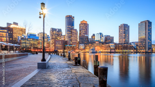 Boston Harbor and Financial District