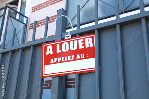 Panneau appartement à louer