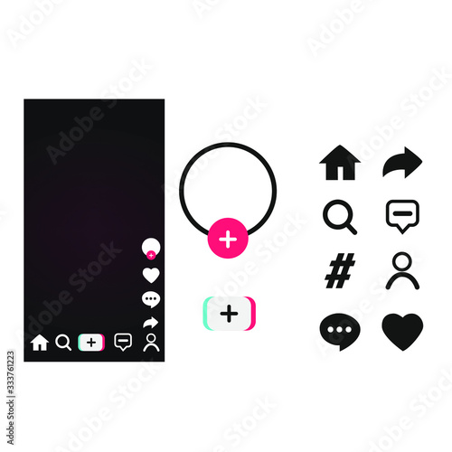 Mobile phone social network icons set. Social media. Set of icons for social networks and blogs.