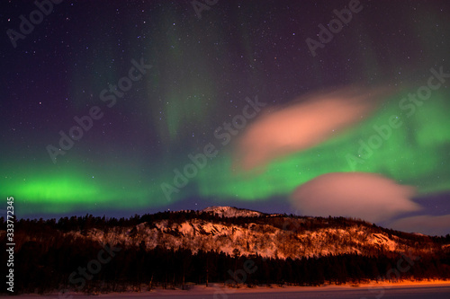 Polarlicht, Langvannet, Alta, Norwegen