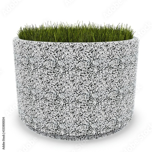 3D flower pot render Aleksandria