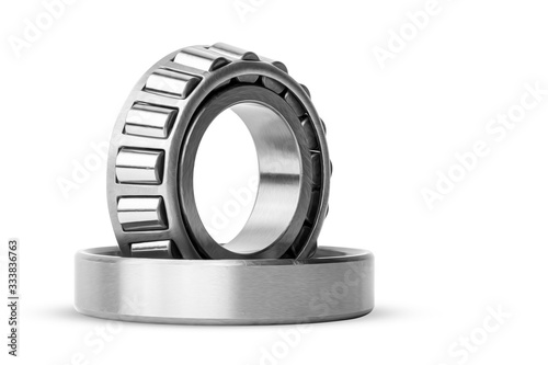 Roller bearing on white background isolated. Part of the car