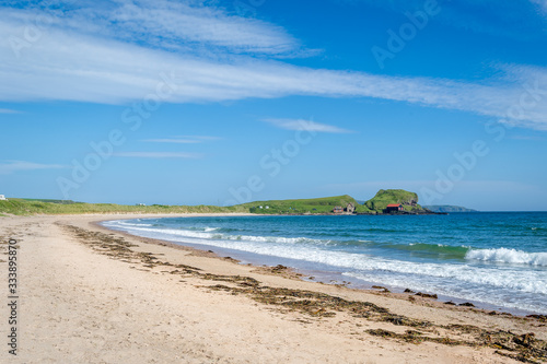 Kintyre peninsula sand beach landscape, Scotland