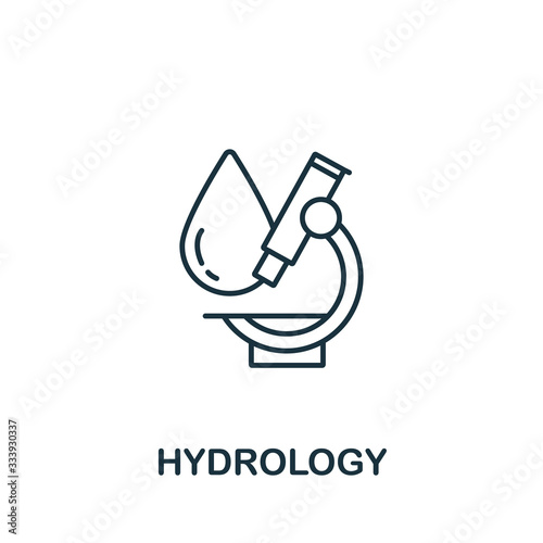 Hydrology icon from science collection. Simple line element Hydrology symbol for templates, web design and infographics