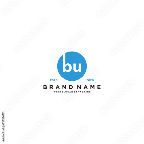 letter BU logo design vector