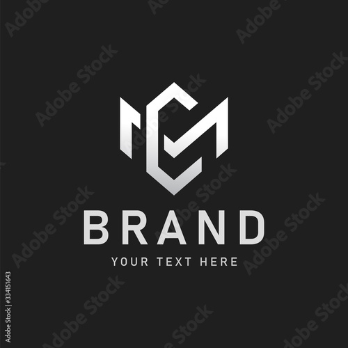 MC or CM letter logo design