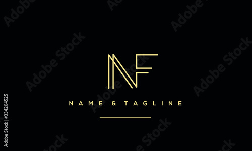 Alphabet letter icon symbol NF