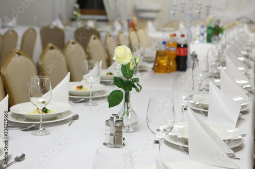  Room prepared for a wedding