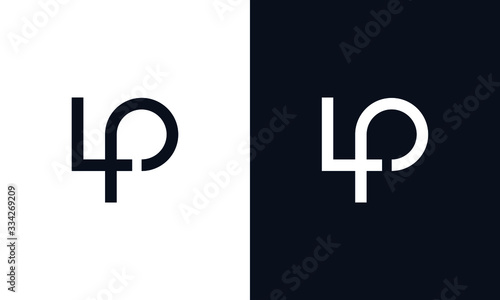 Abstract elegant line art letter LP logo. This logo icon incorporate with letter L and P in the creative way.