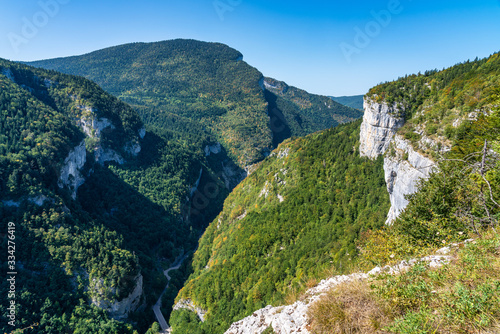 Gorges de la Bourne, the Bourne canyon near Villard de Lans, Vercors in France