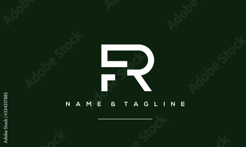 Alphabet letter icon logo FR