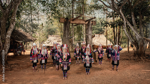 Akha tribe Villages, Chiang Rai Province, North Thailand..