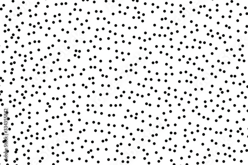 Random scattered dots, abstract black and white background. Seamless vector pattern. Black and white polka dot pattern. Celebration confetti background. Vector illustration 