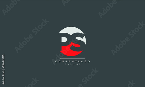 PS SP P S Letter Logo Alphabet Design Template Vector