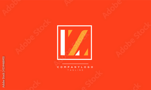 LZ ZL L Z Letter Logo Alphabet Design Template Vector