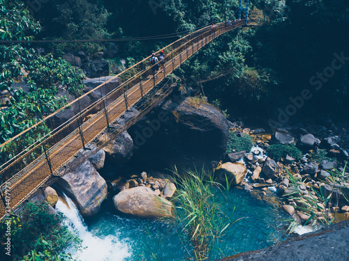 Hanging bridge near Nongriat village, Meghalaya, India