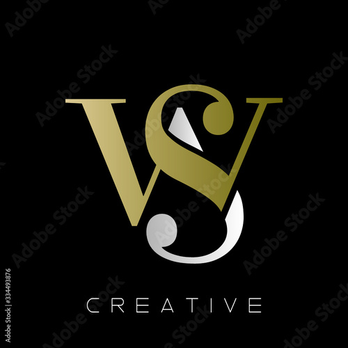 ws or sw luxury logo design vector icon