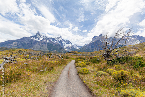 Landscape of "Los Cuernos" (The Horns in English) - Torres del Paine National Park
